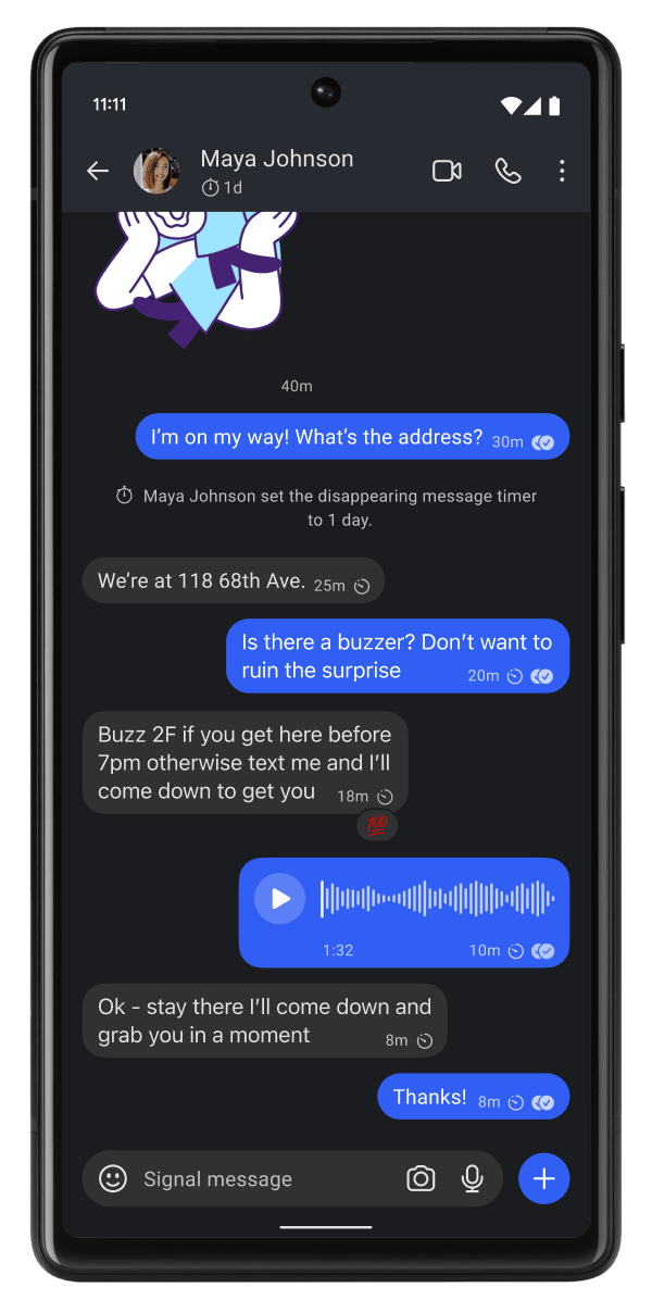 Signal Security Features